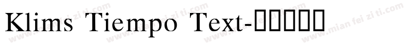 Klims Tiempo Text字体转换